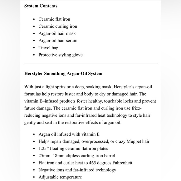 NWT HerStyler Argan Oil 6 Piece Styling system - Picture 16 of 16